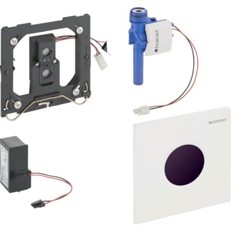 Bild von GEBERIT Urinalsteuerung mit elektronischer Spülauslösung, Netzbetrieb, Typ 01 Abdeckplatte hochglanz-verchromt #116.021.21.5