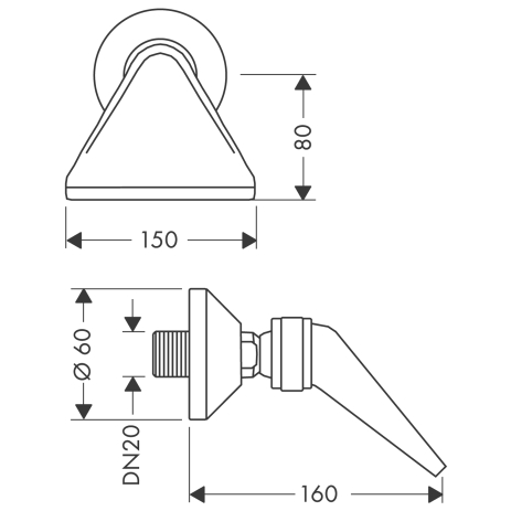 Bild von HANSGROHE Schwallbrause DN20 28440000 chrom