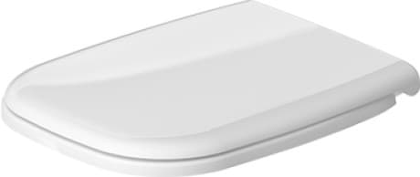 Зображення з  DURAVIT WC sedátko 006731 Design by sieger design #0067310000 - barva 00, bílý vysoký lesk, barevný závěs: nerezová ocel 360 x 430 mm