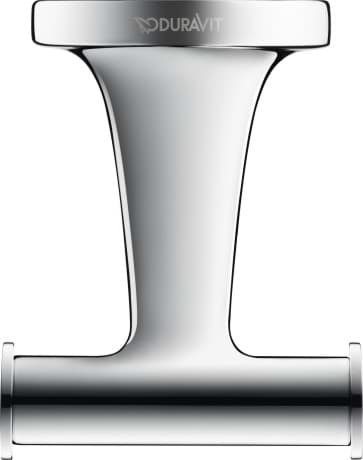 Bild von DURAVIT Handtuchhaken doppelt 009930 Design by Philippe Starck #0099301000 - Farbe 10, Chrom Ø 50 mm