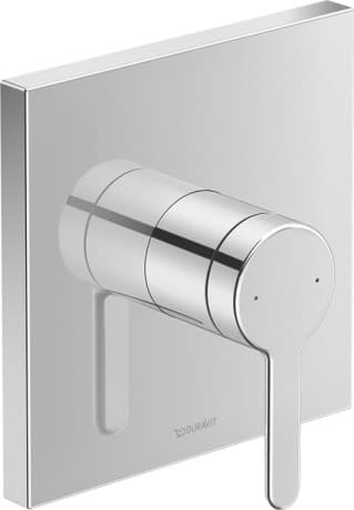 Bild von DURAVIT Einhebel-Brausemischer Unterputz C14210009 Design by Kurt Merki Jr. #21000900001 - Farbe 10, Chrom, Durchflussmenge (3 bar): 24,5 l/min, 150x150 mm 150 x 77 mm