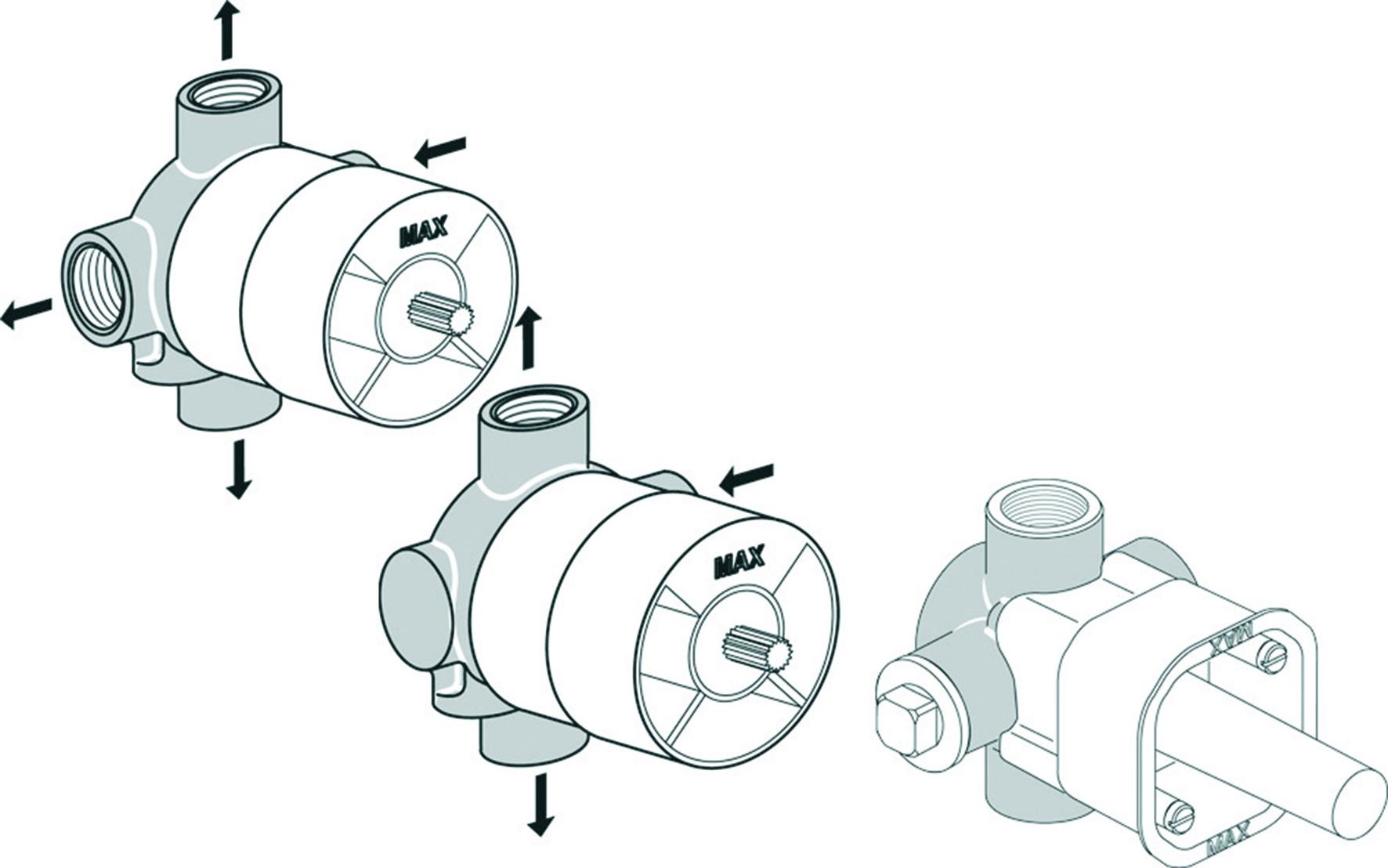 Bild von IDEAL STANDARD UP-Bausatz 1 für Einzel-Thermostate für Wandeinbau A2353NU