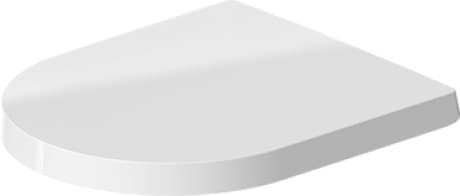 Зображення з  DURAVIT Sedátko pro WC 002011 Design by Philippe Starck #0020110000 - Barva 00, Bílá Vysoký lesk, Barva závěsů: Nerez, Překrývající se 374 x 438 mm