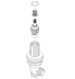 Obrázek DORNBRACHT Boční pravý uzavírací ventil prodloužený 7 mm 1/2