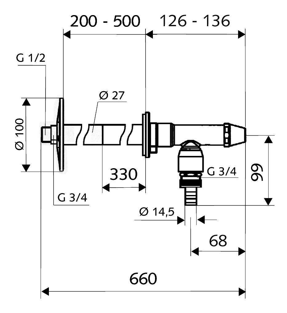 Bild von SCHELL POLAR II Frostsicheres Außenwandventil 39970399