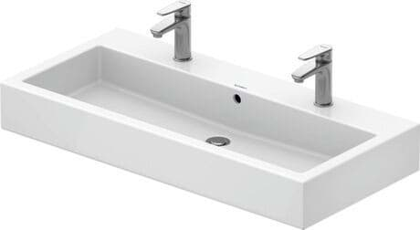 Bild von DURAVIT Waschtisch 045410 Design by Duravit #0454100000 - p Farbe 00, Weiß Hochglanz, Anzahl Waschplätze: 1 Mitte, Anzahl Hahnlöcher pro Waschplatz: 1 Mitte, Überlauf: Ja, Von unten glasiert 1000 mm