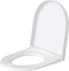 Obrázek DURAVIT Sedátko pro WC 006981 #0069810000 - Barva 00, Typ: Ve tvaru D, Bílá Vysoký lesk, Barva závěsů: Nerez, Překrývající se 370 x 436 mm