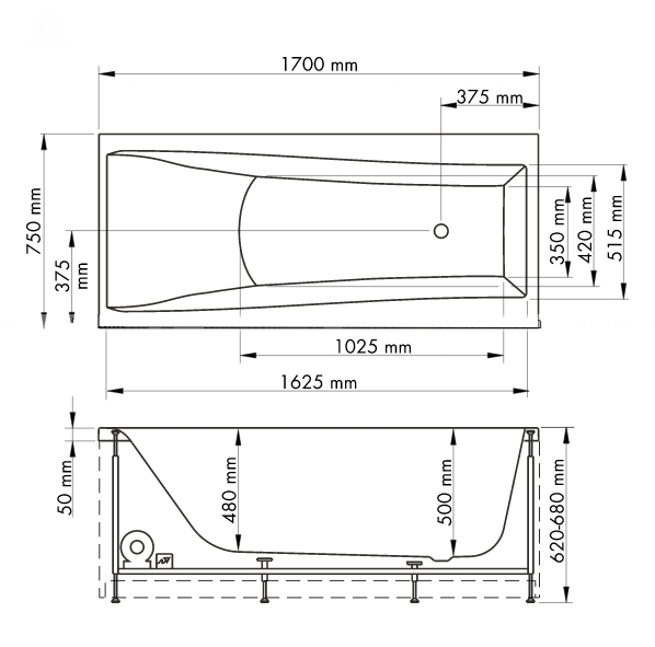 Зображення з  HANSGROHE PHARO 210 WHIRLPOOL vana (combi systém Comfort) 22704000