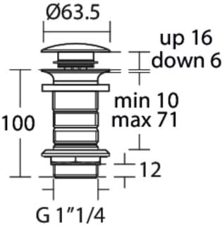 Зображення з  IDEAL STANDARD Otevírací ventil #E1483XG - Hedvábně černá