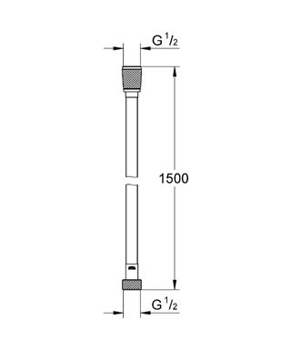 Obrázek GROHE Silverflex Sprchová hadice Twistfree 1,5 mtr. 28364000 chrom
