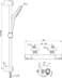 Obrázek IDEAL STANDARD Povrchová sprchová kombinace Ceratherm T50 #A7217AA - Chrom