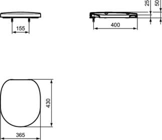 Bild von IDEAL STANDARD Connect WC-Sitz mit Softclosing, Wrapover #E712701 - Weiß (Alpin)