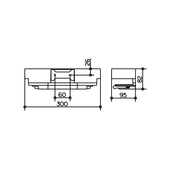 Ảnh của KEUCO Edition 11 polička do sprchy se stěrkou 11159010000 - chrom