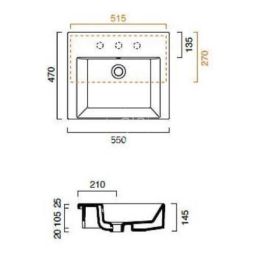 Ảnh của CATALANO PREMIUM umyvadlo 55x47cm 1LSVP00