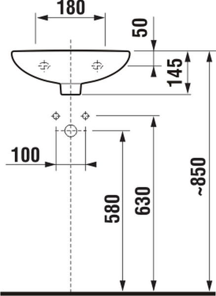 Bild von JIKA LYRAplus Handwaschbecken 40cm mit Hahnloch links 1538.1.000.105 - weiß