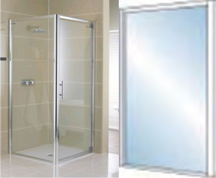 Ảnh của DUSCHOLUX - Contemporary design incorporates elegantly curved glass and slim aluminium frames to create an outstanding enclosure. Glide really can fit perfectly into any bathroom design. The pivot doors are designed with the same principles used to create the sliding doors throughout the Glide range. The hinges are load balanced with a built-in suspension system and low friction pivot for a luxuri