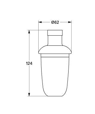 Bild von GROHE Ersatzflakon für Chiara/Sentosa Seifenspender chrom 40209000