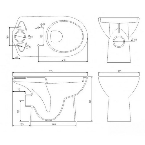 Bild von KOLO NOVA PRO WC Kombi, Abgang waagerecht M33200000