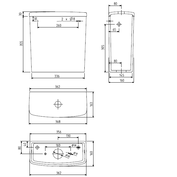 Bild von KOLO NOVA PRO WC-Spülkasten M34011000