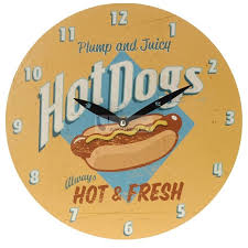 Obrázek Nástěnné hodiny 28cm, Hot Dogs #150012744
