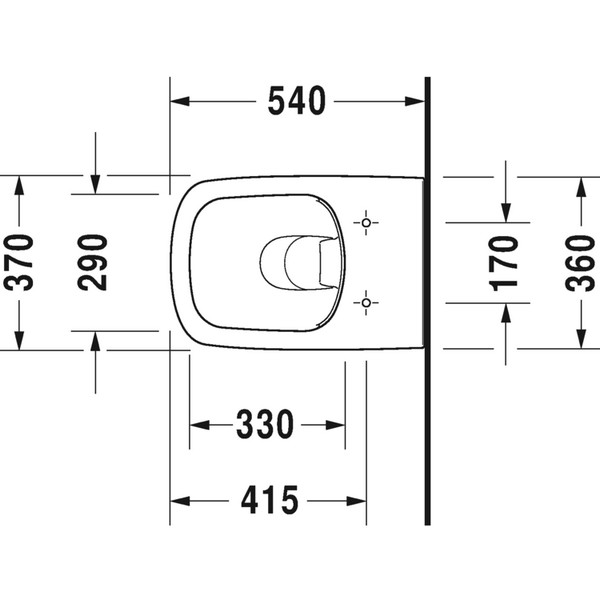 Ảnh của DURAVIT DuraStyle Závěsné WC Duravit Rimless 2551090000 chrom