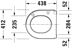 Obrázek DURAVIT Sedátko pro WC 006779 Design by Philippe Starck #0067790000 - Barva 00, Bílá Vysoký lesk, Barva závěsů: Nerez, Prodloužené, Překrývající se 431 x 442 mm