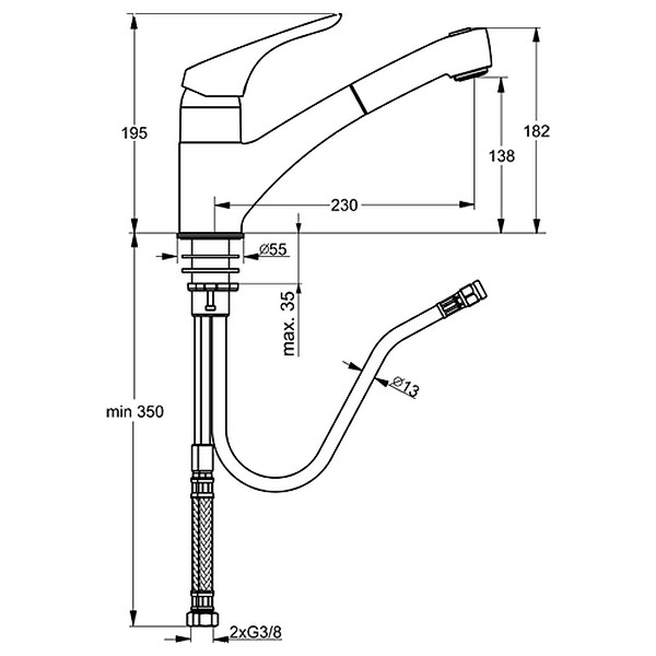 Bild von IDEAL STANDARD Cerasprint Neu Küchenarmatur B5347AA chrom