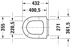 Obrázek DURAVIT Sedátko pro WC 002011 Design by Philippe Starck #0020110000 - Barva 00, Bílá Vysoký lesk, Barva závěsů: Nerez, Překrývající se 374 x 438 mm