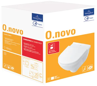 Ảnh của VILLEROY BOCH O.novo Combi-Pack, závěsný, White Alpine CeramicPlus #5660H1R1