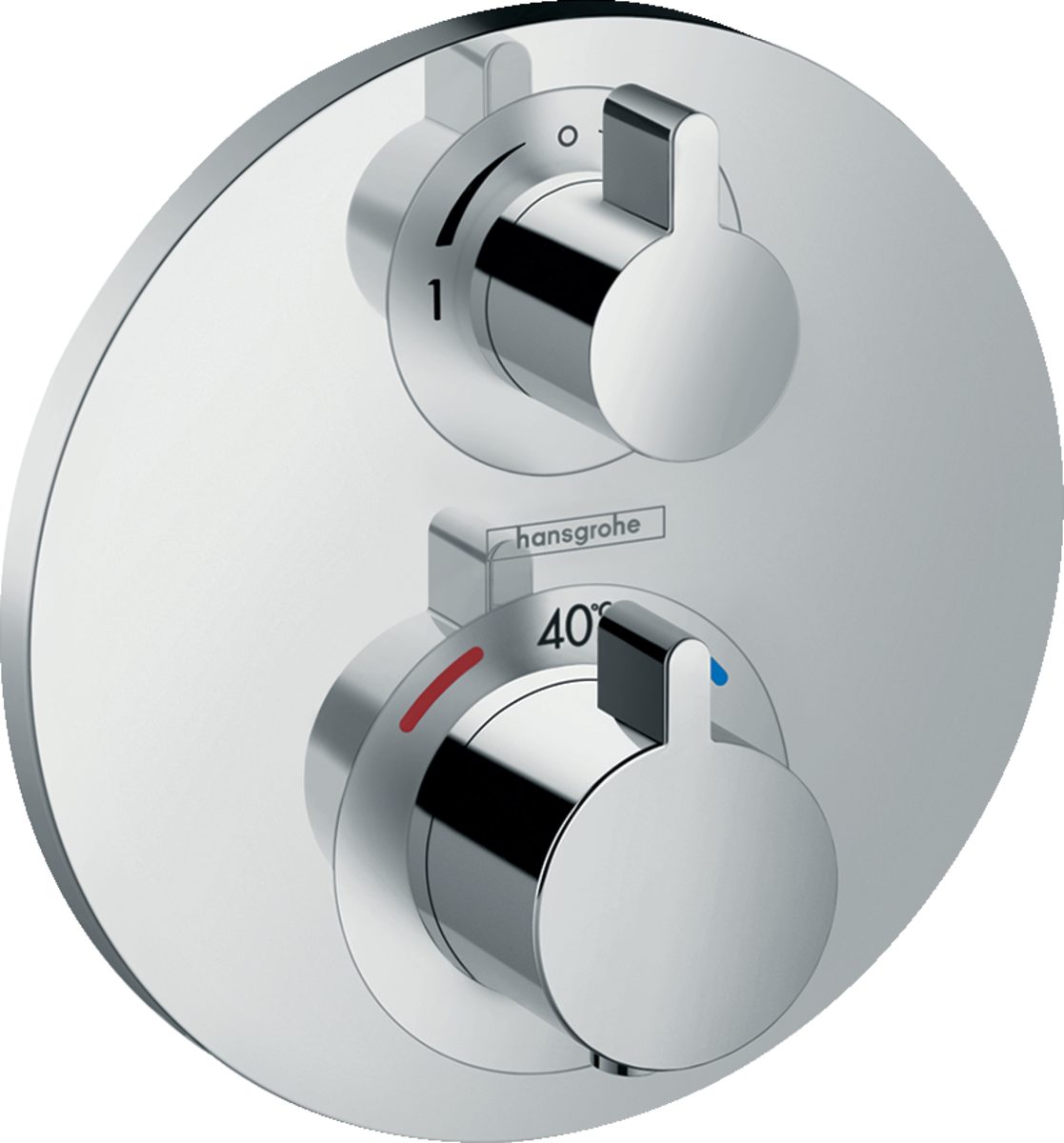Bild von HANSGROHE Ecostat S Thermostat Unterputz für 2 Verbraucher #15758000 - Chrom
