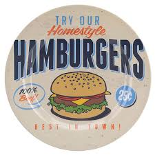 Bild von Talíř American Style Retro, 25cm, Burgers #150012564