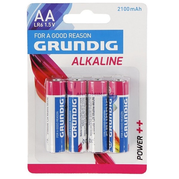 Obrázek Grundig alkalické baterie AA, 1,5V, 4ks