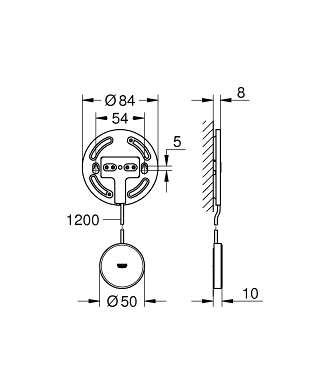 Obrázek GROHE Sense Prodlužovací set signální bílá #22506LN0