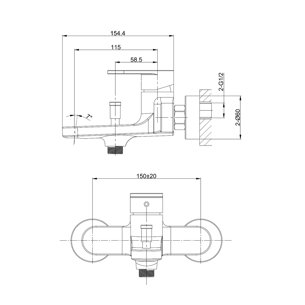 Bild von KREINER PREMIUM OVAL Einhand-Wannenbatterie E000004 - chrom