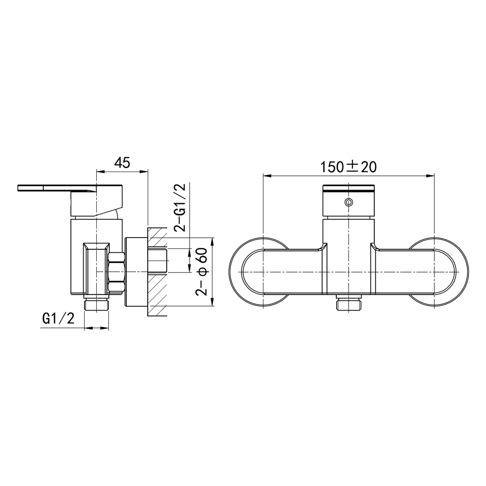 Bild von KREINER PREMIUM OVAL Einhand-Brausebatterie E000005 - chrom