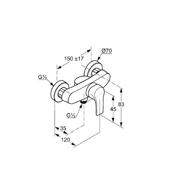 Bild von KLUDI MARIS Brause Dusche mischbatterie Duscharmatur Einhebel 388420581 chrom