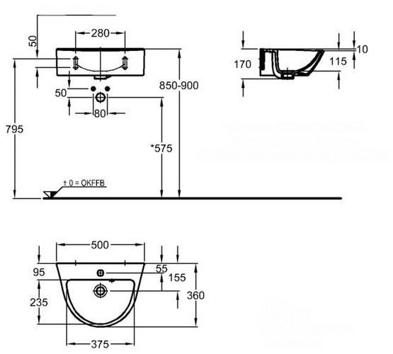 Obrázek KERAMAG FLOW umývátko 276950600