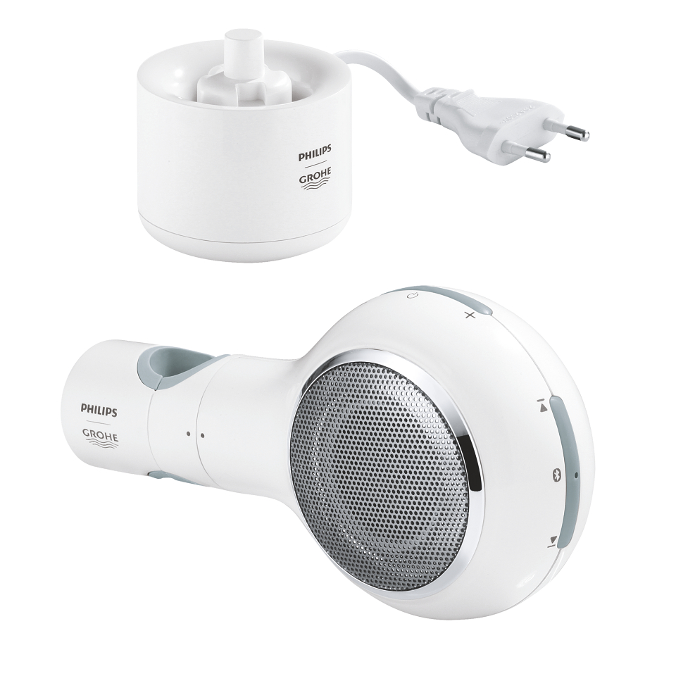 Bild von GROHE Aquatunes Kabelloser Bluetooth Dusch-Lautsprecher #26268LV0 - weiß/hellgrau