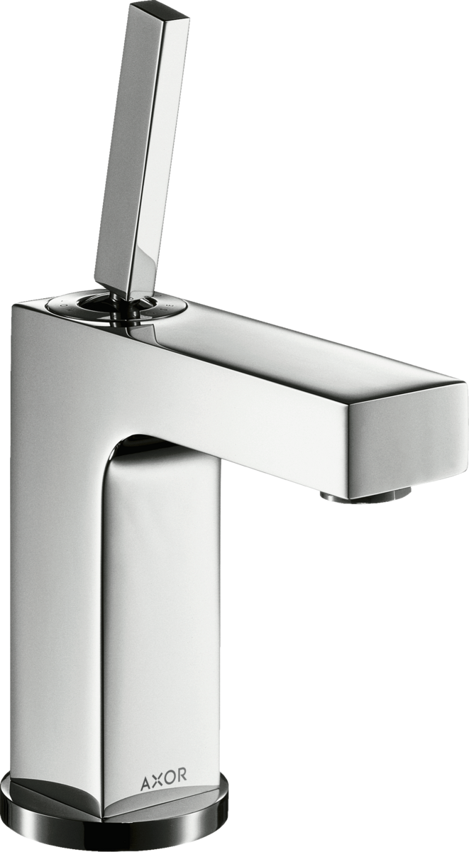 Obrázek HANSGROHE AXOR Citterio Páková umyvadlová baterie 110 s kolíkovou rukojetí, s odtokovou soupravou s táhlem #39010000 - chrom