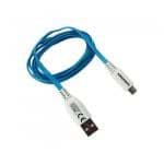 Bild von Grundig 86341 nabíjecí a datový kabel s LED, micro USB / USB, 1 metr, bílý/modrý