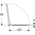 Obrázek GEBERIT WC sedátko Geberit Smyle Square, tenký design Bílá / Lesklý #500.237.01.1