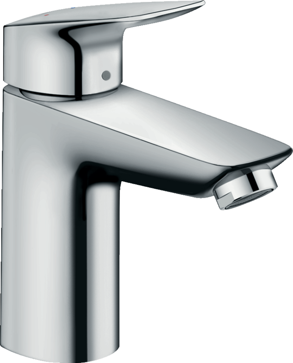 Bild von HANSGROHE Logis Einhebel-Waschtischmischer 100 mit Push-Open Ablaufgarnitur #71107000 - Chrom