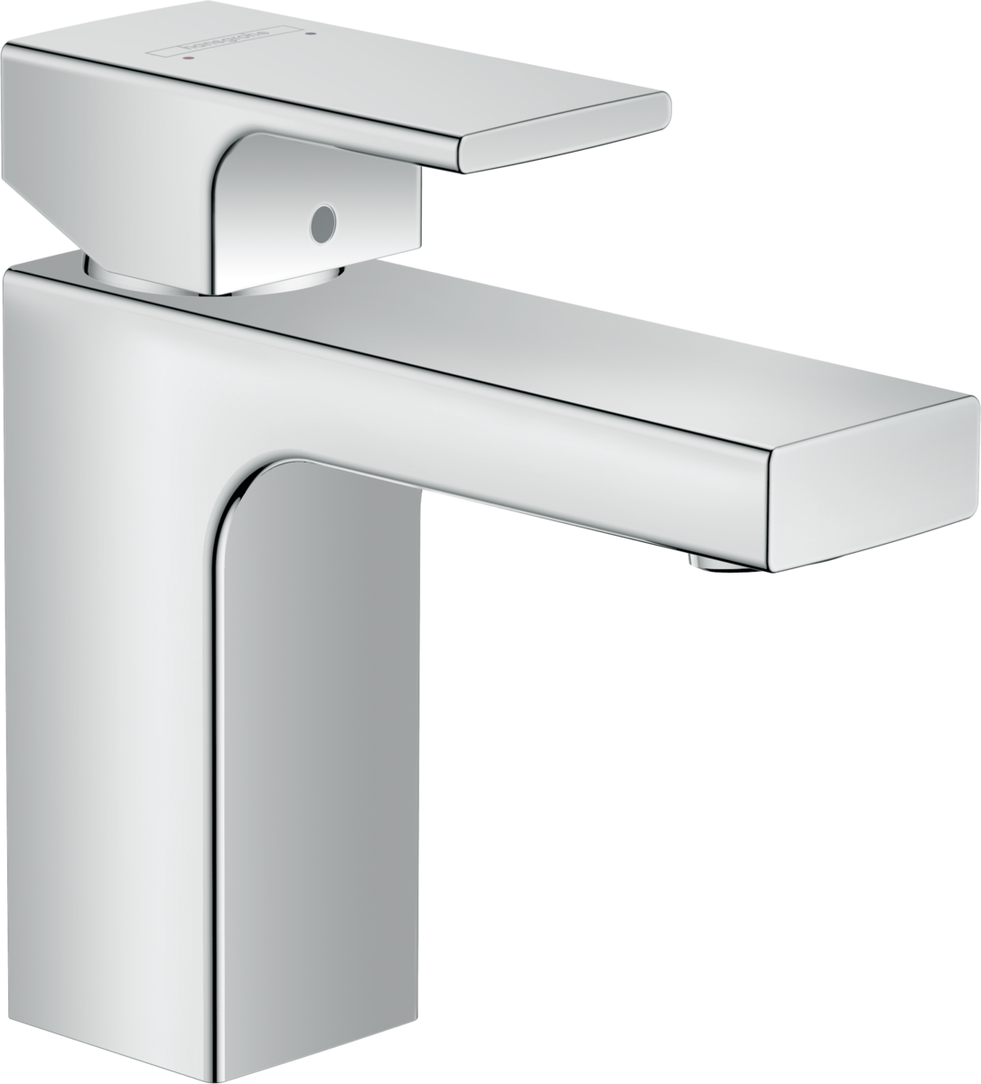 Bild von HANSGROHE Vernis Shape Einhebel-Waschtischmischer 100 mit isolierter Wasserführung und Zugstangen-Ablaufgarnitur #71561000 - Chrom