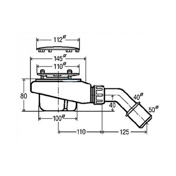 Ảnh của VIEGA Tempoplex-odtok 1 1/2" x 40/50, 90 mm 575601 / 6961