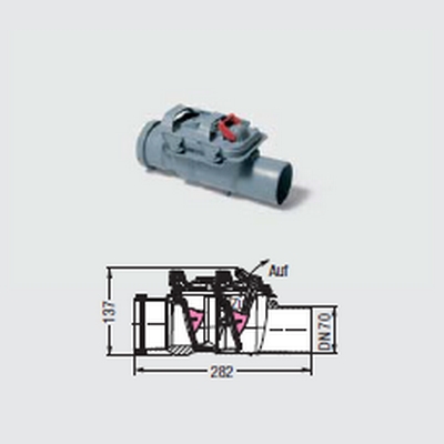 Ảnh của KESSEL zpětná klapka Staufix DN70, vyrobený z plastu 73070