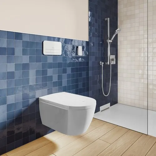 Зображення з  VILLEROY BOCH Sprchový klozet bez okrajů ViClean-I100, bílý Alpine CeramicPlus #V0E100R1
