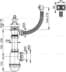Obrázek ALCA PLAST sifon dřezový DN50/40 s nerez mřížkou a flexi přepadem #A444