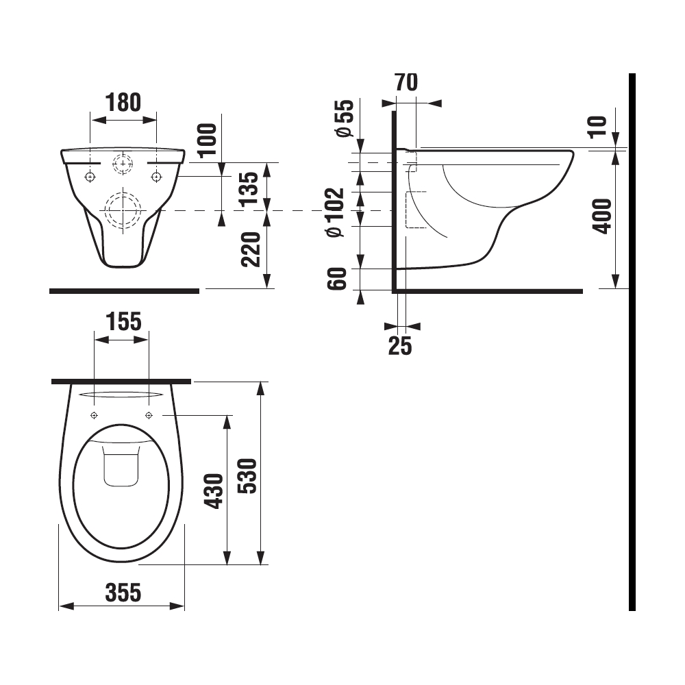 Bild von JIKA DINO Wand-WC Rimless H8213770000001