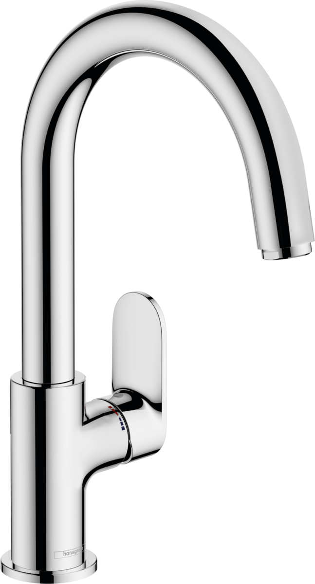 Bild von HANSGROHE Vernis Blend Einhebel-Waschtischmischer mit Schwenkauslauf und Zugstangen-Ablaufgarnitur #71554000 - Chrom