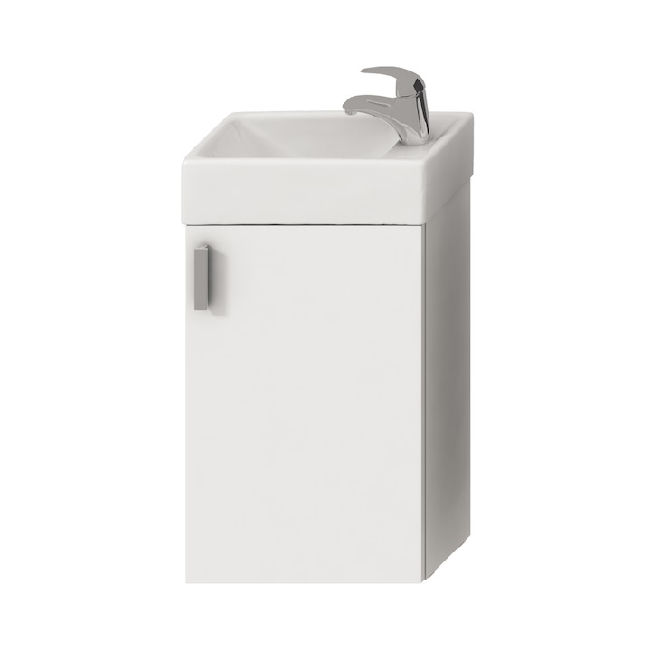 Obrázek JIKA Petit, skříňka s 1 levo/pravými dveřmi včetně umývátka bez přepadu 40x23 cm, otvor pro baterii vpravo H4535111753001

